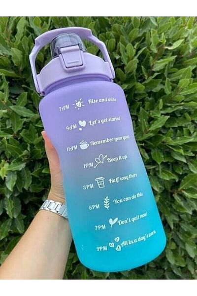 Akkoyunlu home Motivational Water Bottle Water Bottle Water Bottle 2litre Tritan Gym Water Bottle
