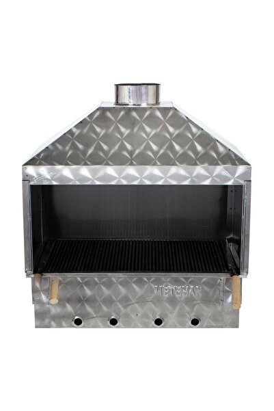 METEHAN MANGAL SOBA 60x40 Set Üstü Davlumbazlı Maltız Izgaralı Mangal Mth-368