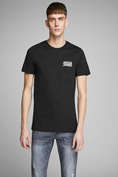 Jack & Jones Чоловіча футболка Чорно-біла 12151955 Jjecorp Logo Tee