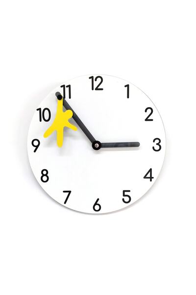CajuArt Yelkovandan Swinging Man Modern Design Wooden Wall Clock