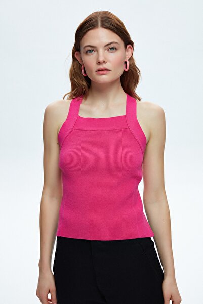 adL Sırt Detaylı Triko Bluz