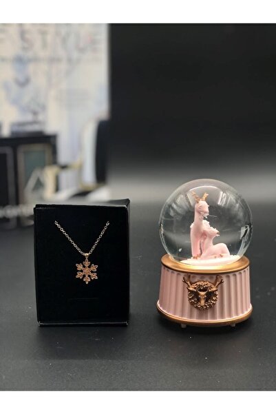 Masalsı Concept Zirkon Kolye Ve Mini Küre Anneme Anneler Günü Hediyesi Eşe Se...