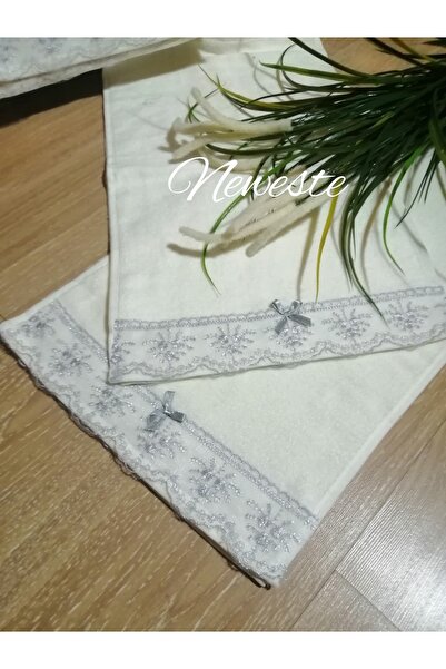 Neweste El Havlusu Güpürlü Havlu Tekli Mutfak Havlusu Kuruma Havlusu 30*50 Da...