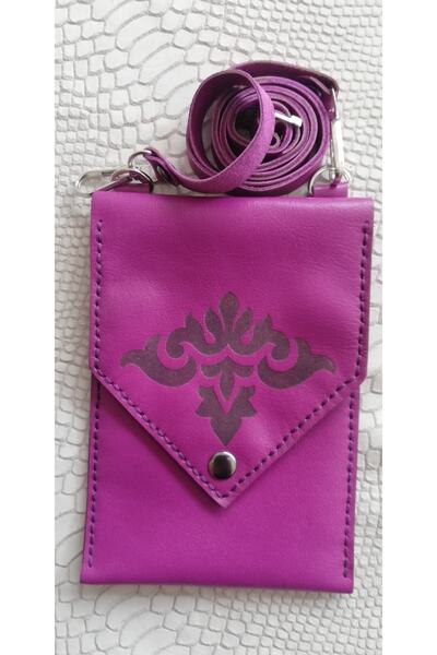 Durush Collection حقيبة كروس من الجلد الحقيقي، مخيطة يدويًا، مطرزة بزخارف ترك...