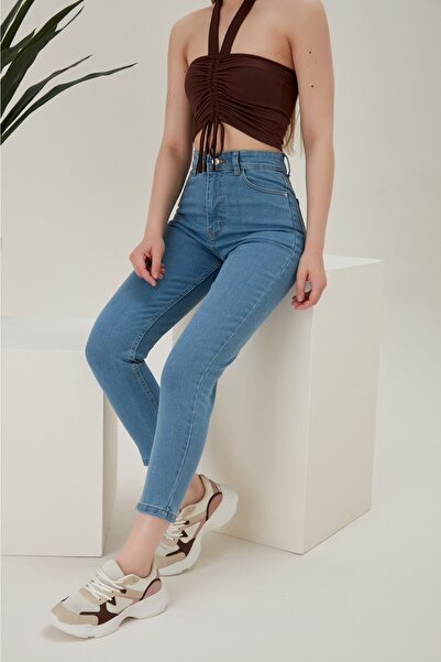 Viola Black Jeans جينز أزرق فاتح عالي الخصر