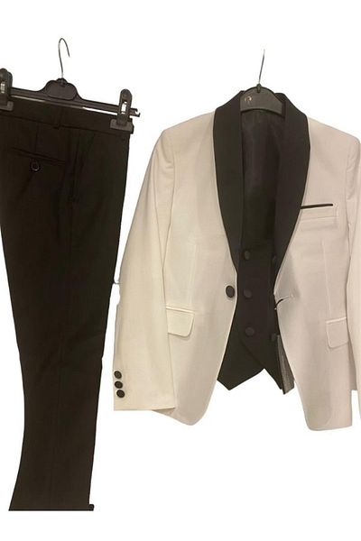 Doctor Boy's 3-Piece Satin Collar Single Button Tuxedo Suit