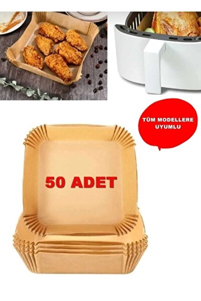 CEPHOME Air Fryer Pişirme Kağıdı Yağlı Kağıt Kare Kraft 16cm Kare Lüx Pişirme...