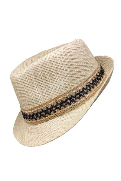 ESUSO Pălărie de paie Panama unisex, pălărie Fedora Fedora, pălărie pentru bărbați cu protecție solară Mărimea 57,58,59