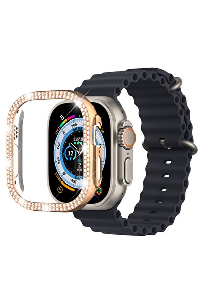 GREGOSS Apple Watch 2 and 8 Ultra Case Protection 49 mm Diamond Jewelled Elegant Stylish Hard Silicone Case