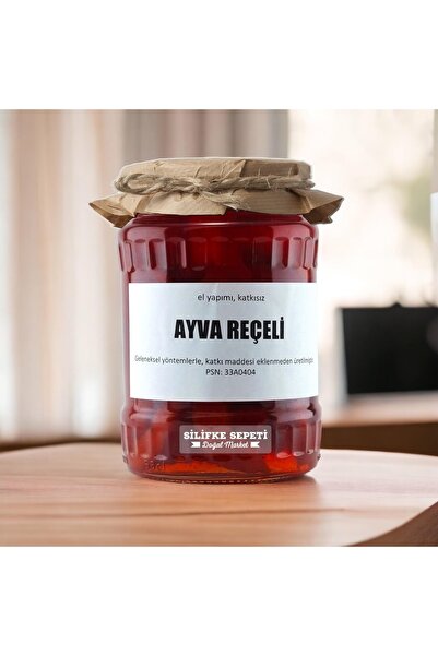 Silifke Sepeti Anne Usulü Ev Yapımı Katkısız Ayva Reçeli 720 Gr