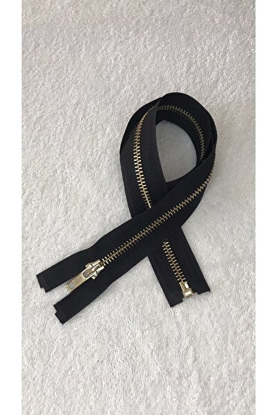 Ozpas Fermuar Siyah Metal Gold Diş 58cm