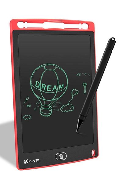 Deco Elit تابلت رسم الحروف LCD مقاس 8.5 بوصة، لوحة رسم رقمية، تابلت تعليم الرسم باللون الأحمر