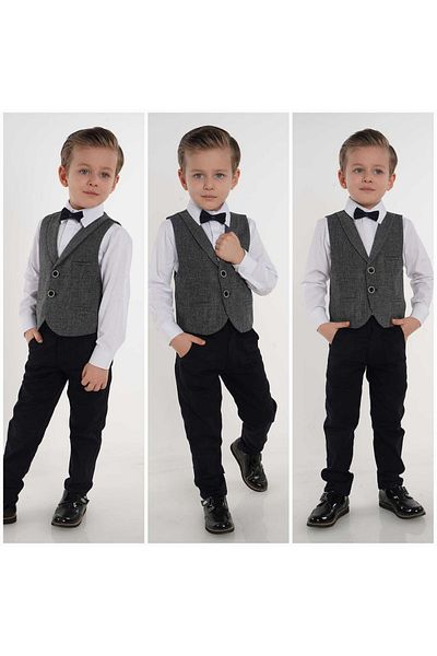 Doradino Tuxedo Vest Suit Gabardine Trousers