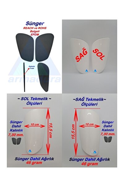 Armadura Red Unprinted Shin Guard