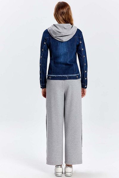 Guitar Wide Leg Gray Knitted Trousers