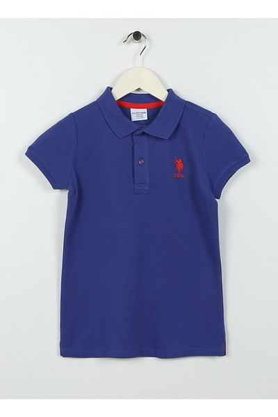 U.S. Polo Assn. Απλό μπλε αγορίστικο μπλουζάκι Tp01ıy023