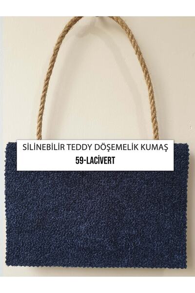 B'Dekor Teddy Buklet Döşemelik Koltuk Kumaşları - Lacivert (KOLAY TEMİZLENEBİ...