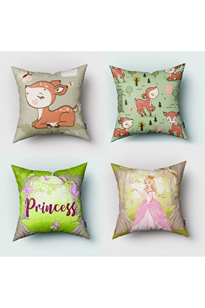 instababyrooms Παιδικό δωμάτιο με ψηφιακή εκτύπωση 4 τεμαχίων μαξιλαροθήκες κ...