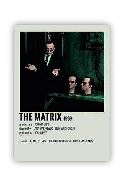 fırsatlar diyarı The Matrix Film Info Card Bilgi Kartı Duvar Posteri