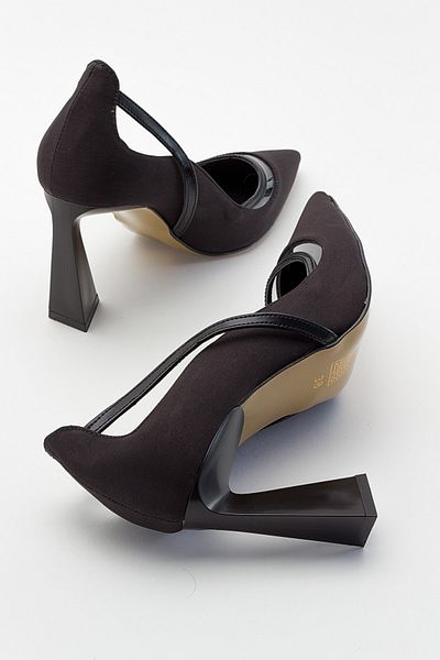 LuviShoes لوبيز المرأة السوداء الكعب العالي