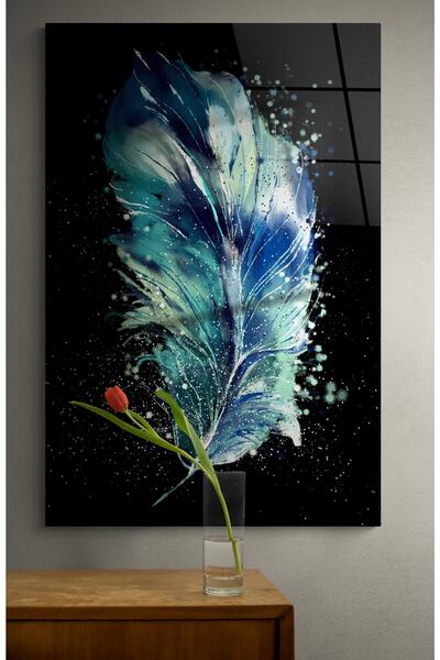 TekTablo Kuş Tüyü Cam Tablo