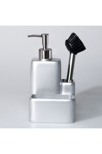 Selim Marley Brushed Liquid Sponge Holder Ασημί