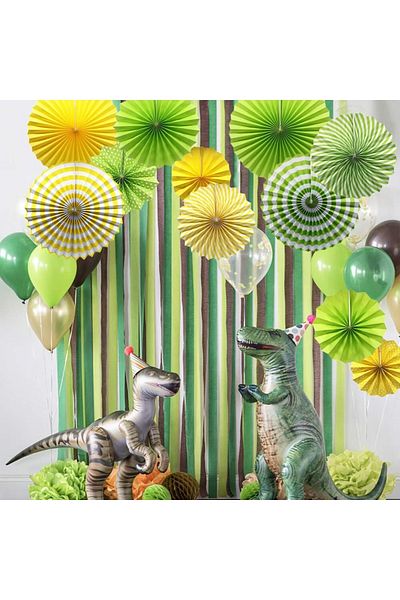 Big Party Fan Green Set of 6