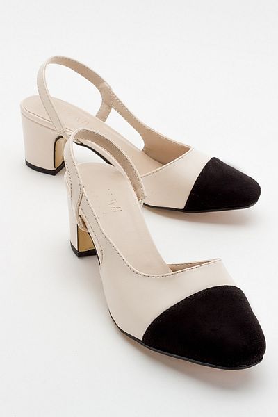 LuviShoes S3 Ecru Beige Women's Heeled Shoes