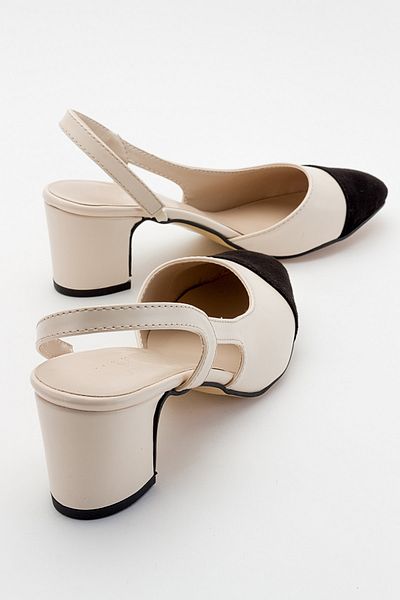 LuviShoes S3 Ecru Beige Women's Heeled Shoes