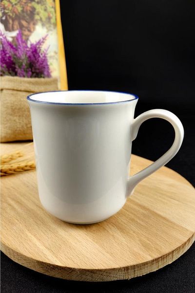Digithome Blue Rim Porcelain Mug 250 ml Blue - Tl4029558 C320.003