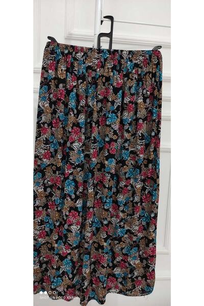 FATELLA Women's Mother Patterned Elastic Waist Comfortable Fit Skirt