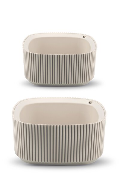 TEMMUZ HOME 2'li Pera Arajman Kaktüs Sukulent Çiçek Bitkiler Için Süzgeçli Saksı