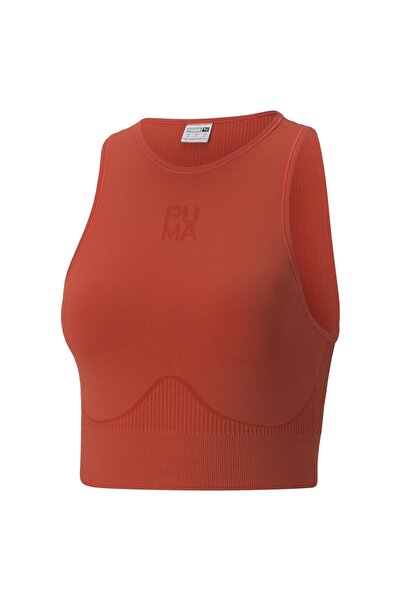 Puma Infuse EvoKnit Cropped Top Burnt Red