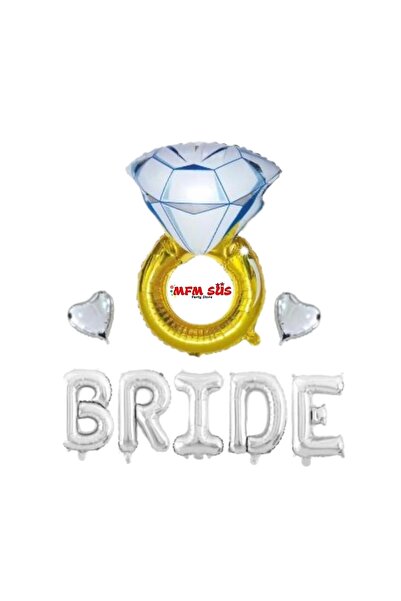 MFM مجموعة بالونات من رقائق الفضة من Party Bride To Be