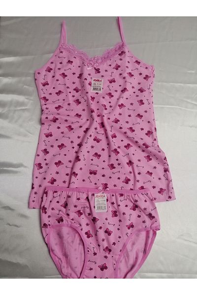 JENİKA Set de 2 pantaloni și chiloți cu curele de frânghie pentru femei