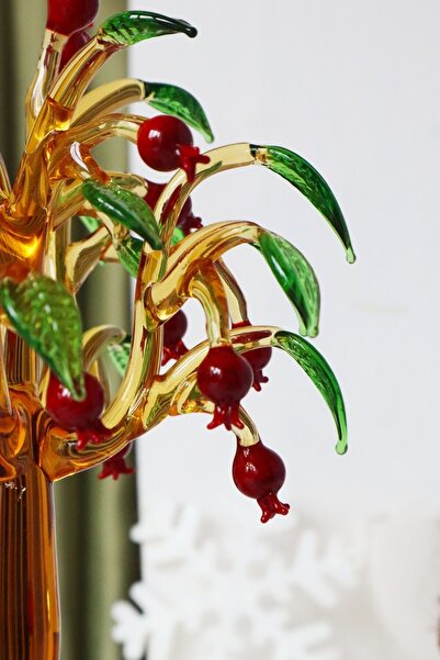 ADAMODART Nar Ağacı Tasarım Murano Cam Dekoratif Biblo