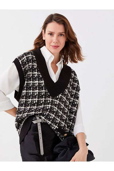 LC Waikiki Pulover de damă cu model cu decolteu în V