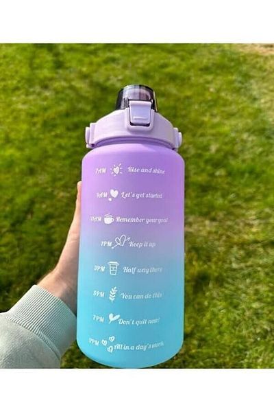 Akkoyunlu home Motivational Water Bottle Water Bottle Water Bottle 2litre Tritan Gym Water Bottle
