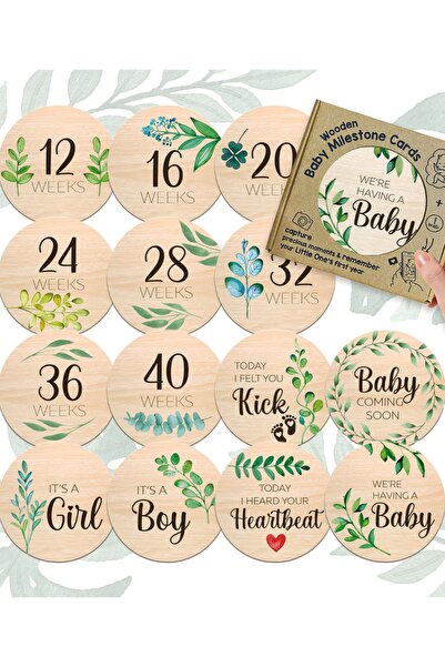 Little One Özel Kutulu Hamile Hediyelik Ahşap 14 Farklı Tasarım Yenidoğan Ihtiyaçları - Bebek Hediyesi