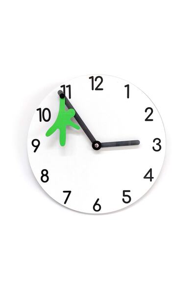 CajuArt Yelkovandan Swinging Man Modern Design Wooden Wall Clock