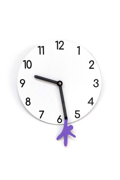 CajuArt Yelkovandan Swinging Man Modern Design Wooden Wall Clock