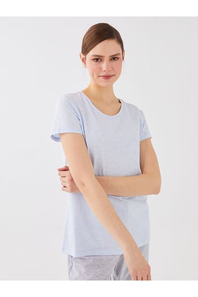 LC Waikiki Crew Neck Plain Short Sleeve Women's Pajama Set
