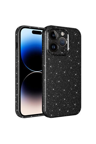 Rivor Apple Iphone 14 Pro Uyumlu 3d Kamera Korumalı Simli Işıltılı Renkli Par...