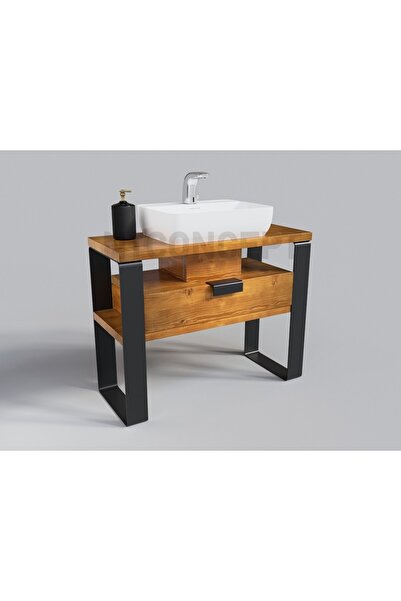 NT Concept Ntconcept Ipek Masif Ahşap Lavabo Dolabı Hilton(130cm)