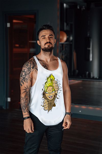 Freeyez قميص رياضي للياقة البدنية من Goku Fire Gym - قميص رياضي
