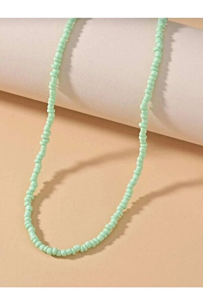 nergis collection Kum Boncuk Kolye Mint Renk