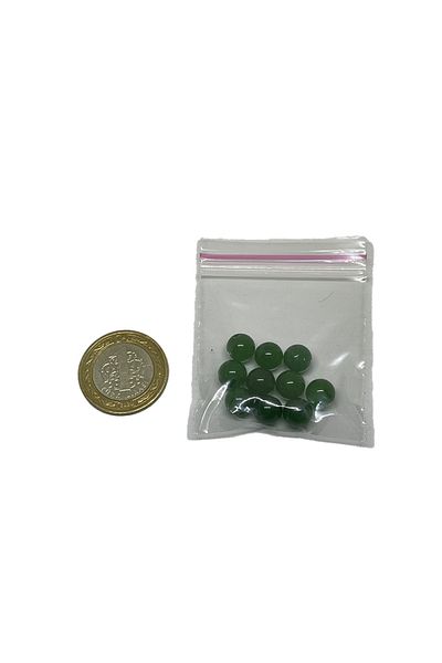 eHediyecim Φυσική Πέτρα Jade Sphere Cut - 8 mm - 20 Τεμάχια