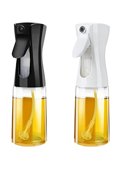 morponi 2'li Sprey Cam Yağdanlık & Sirkelik Airfry Yağdanlık (siyah-beyaz)