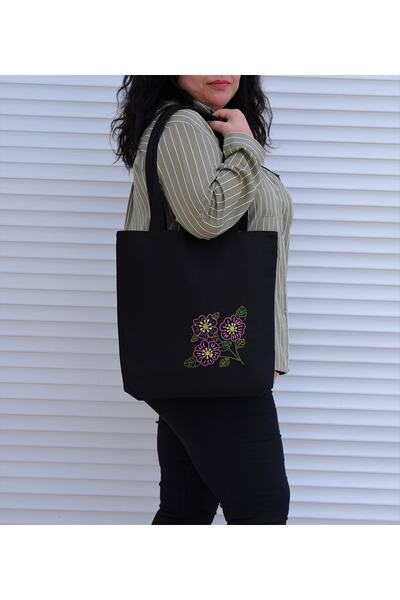 Handream Corner Floral Embroidered Tote Shoulder Bag