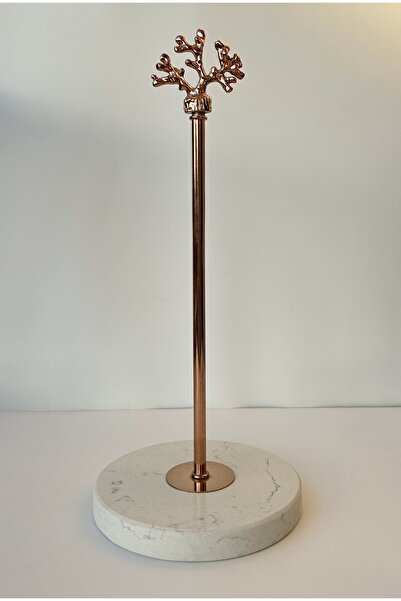 bemdesign Mermer Dekoratif Rulo Kağıt Havluluk Banyo - Mutfak Düzenleyici - Rose Gold